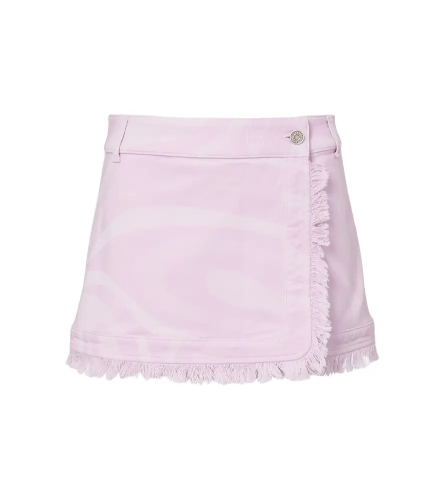 Pucci Marmo distressed denim miniskirt