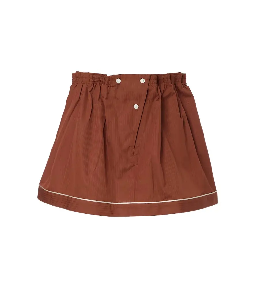 Prada Striped cotton miniskirt