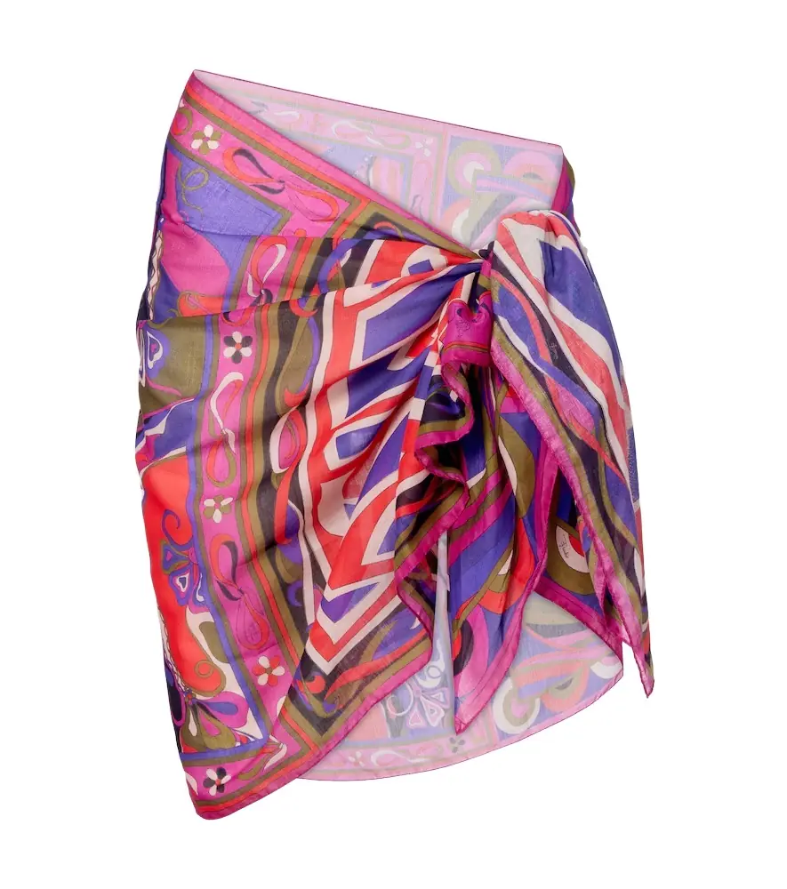 Pucci Orchidee cotton beach cover-up