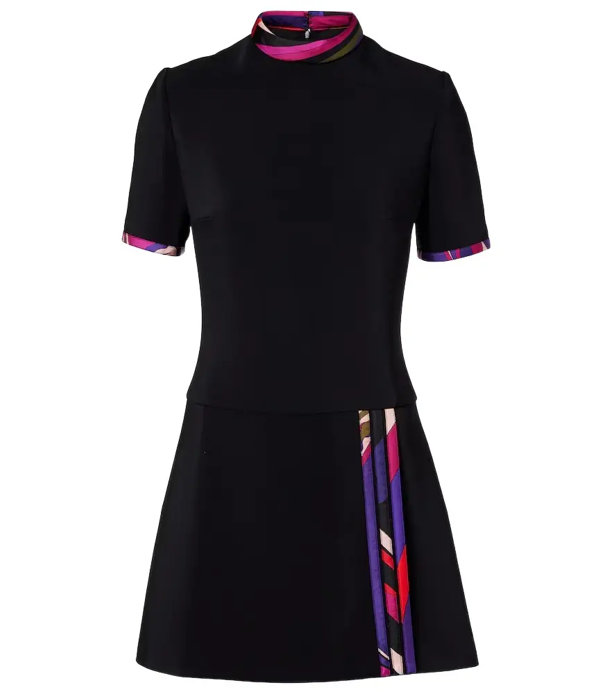 Pucci Printed silk-trimmed cady minidress