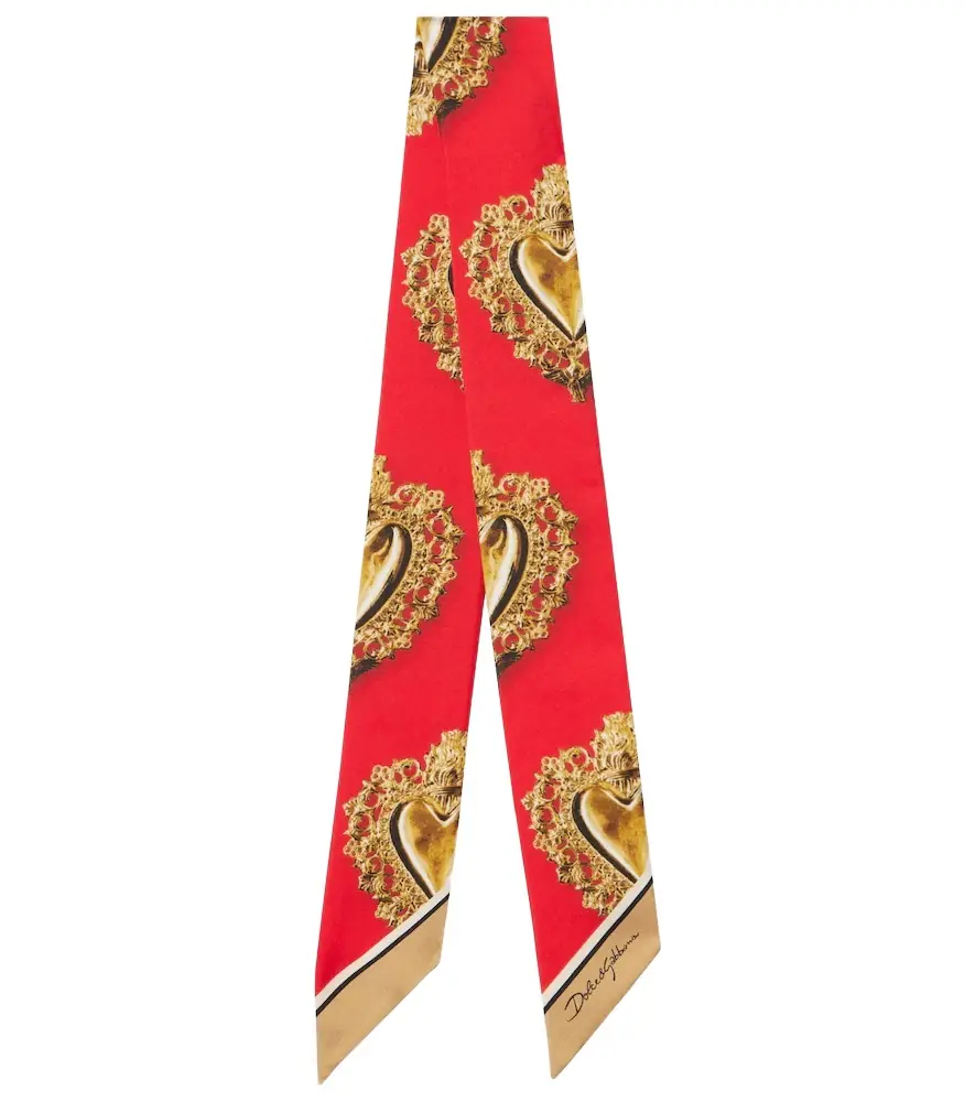 Dolce & Gabbana Printed silk twill scarf