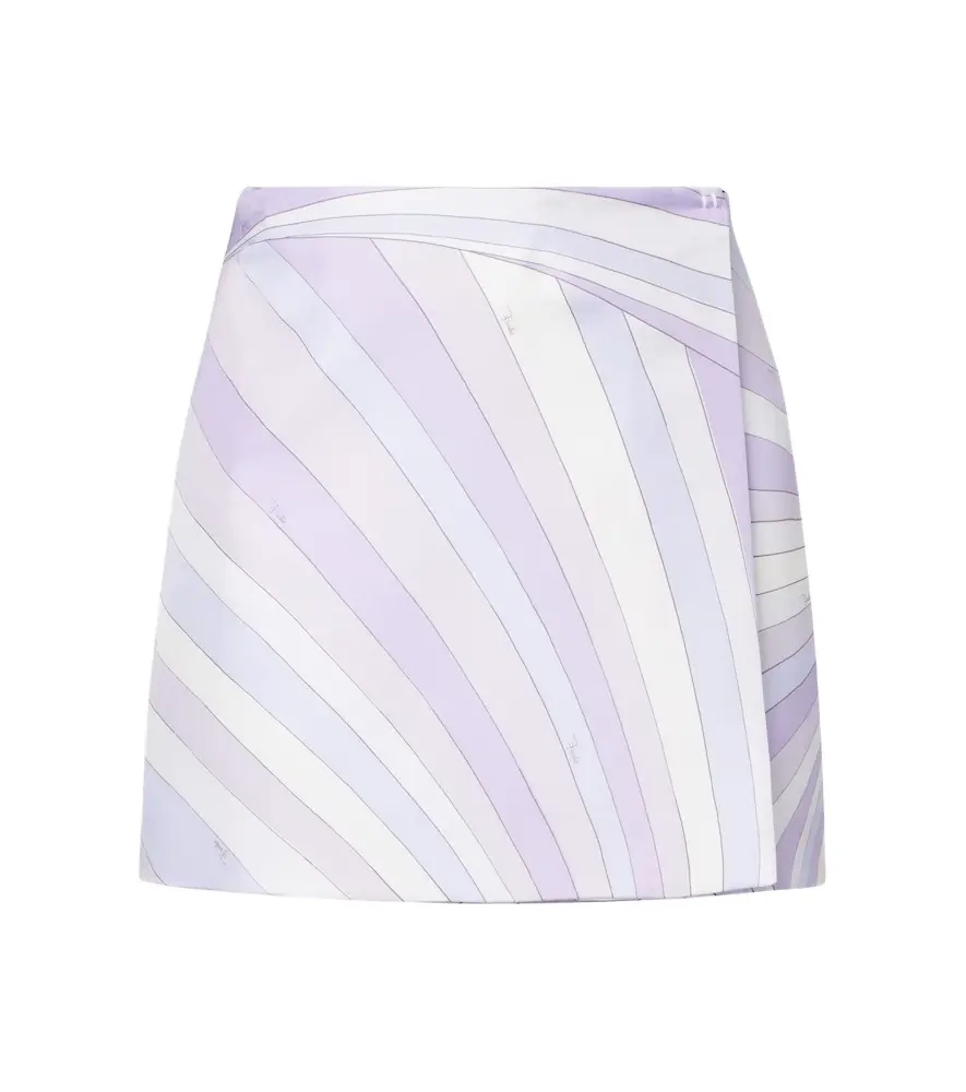 Pucci Iride silk satin wrap skirt
