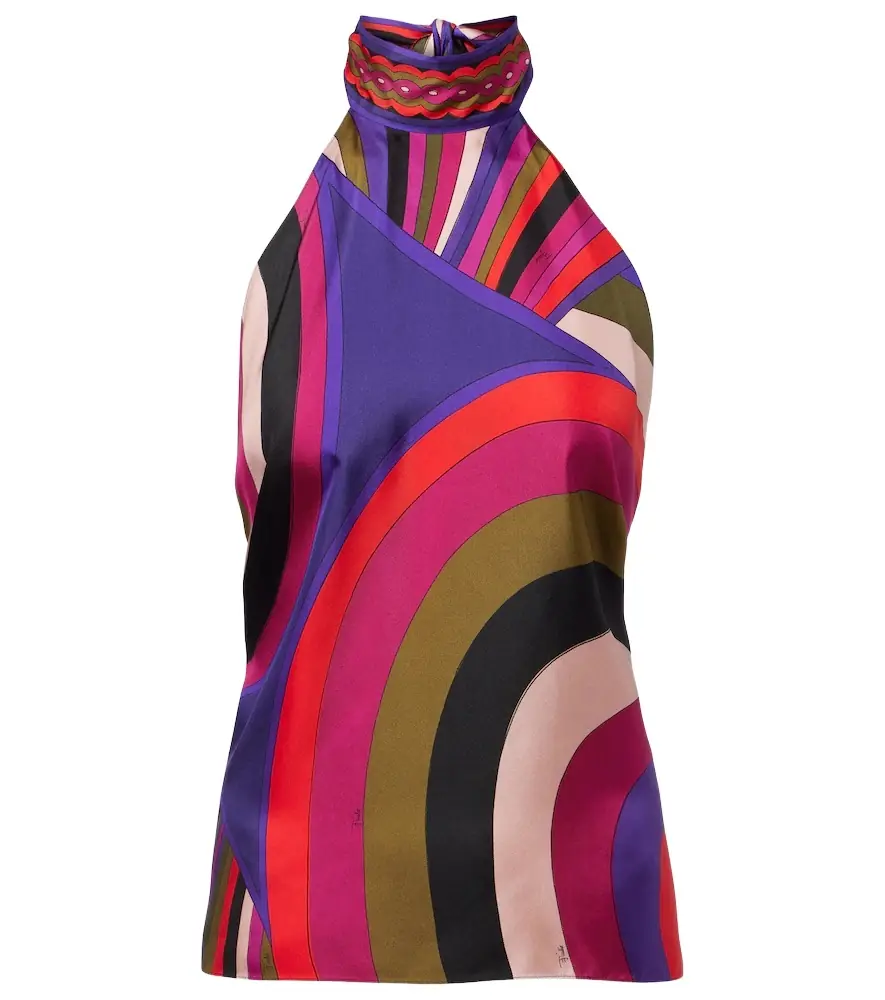 Pucci Iride silk satin top