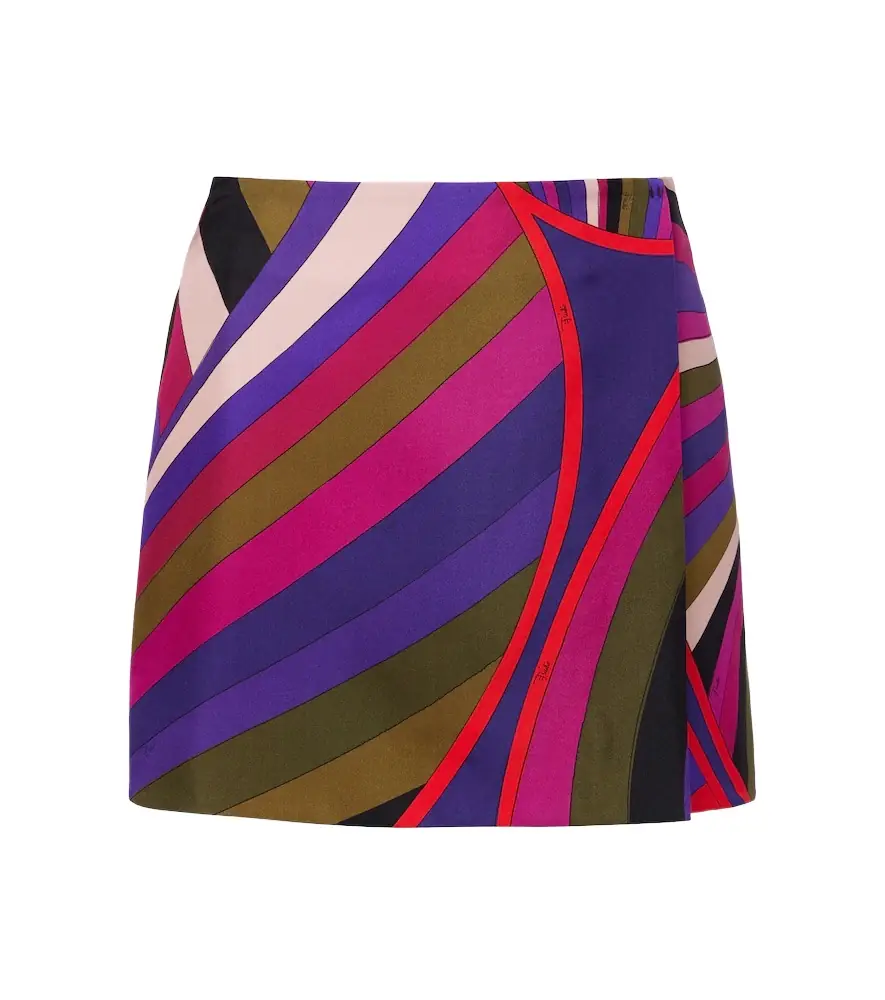 Pucci Iride silk wrap skirt