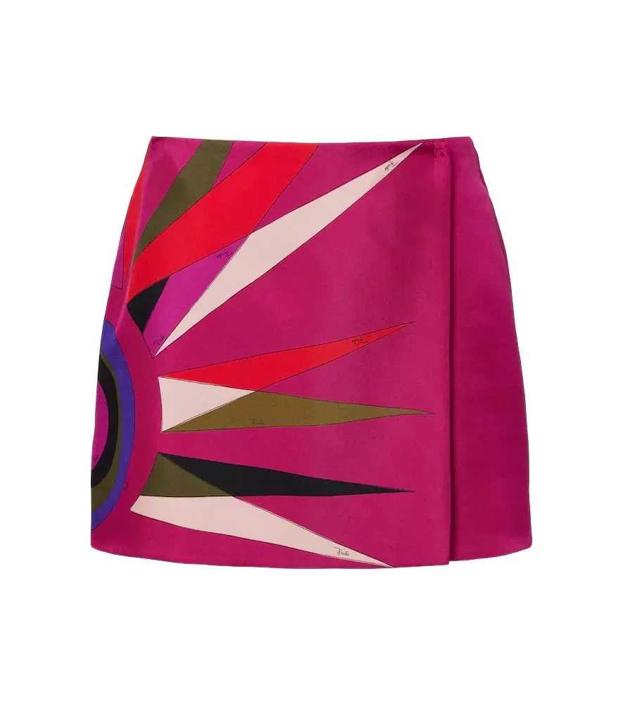 Pucci Stella silk wrap skirt