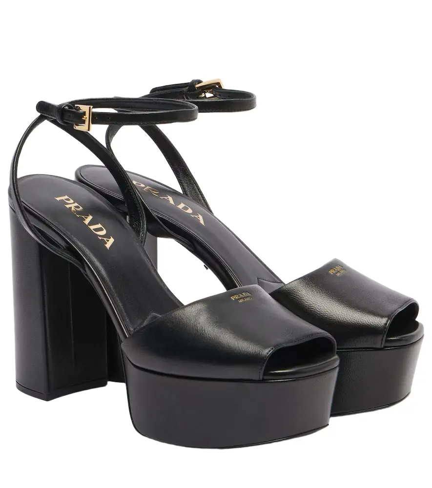 Prada Leather platform sandals