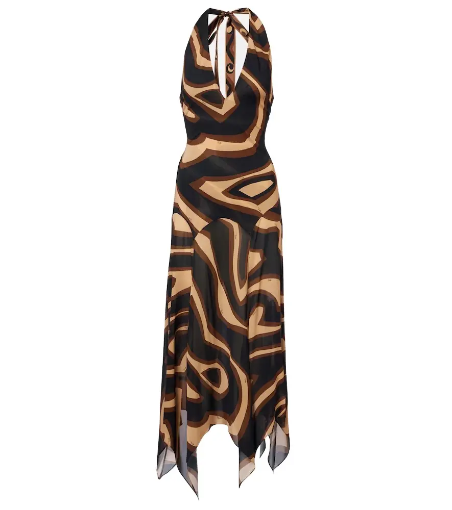 Pucci Labirinto muslin jersey midi dress