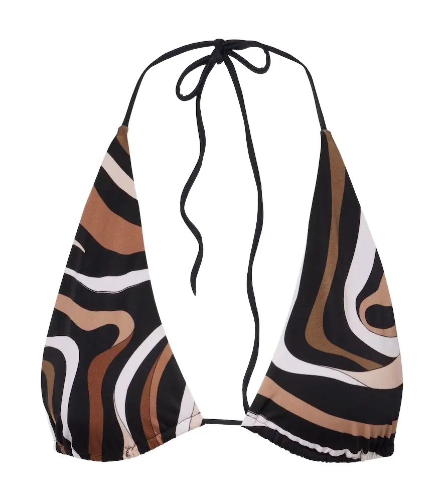 Pucci Marmo triangle bikini top