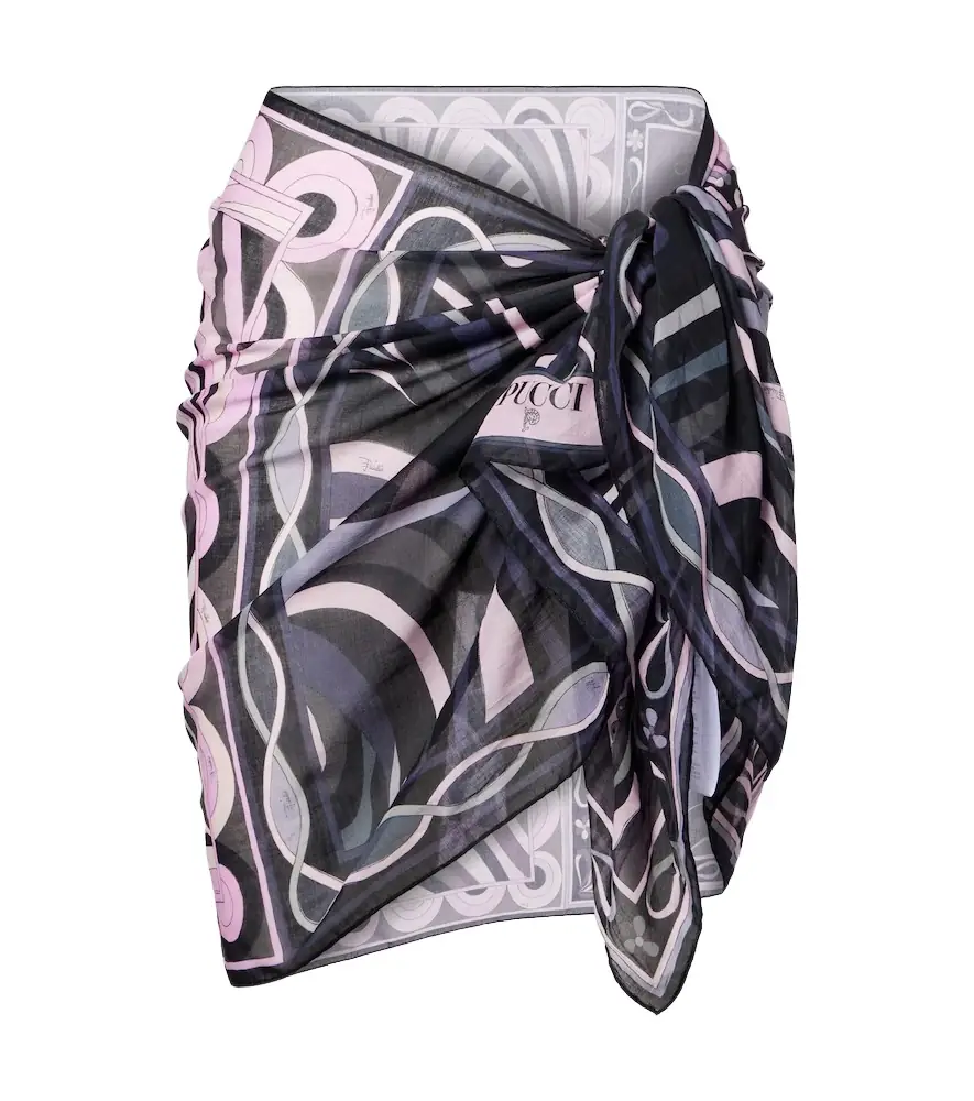 Pucci Iride semi-sheer cotton beach cover-up