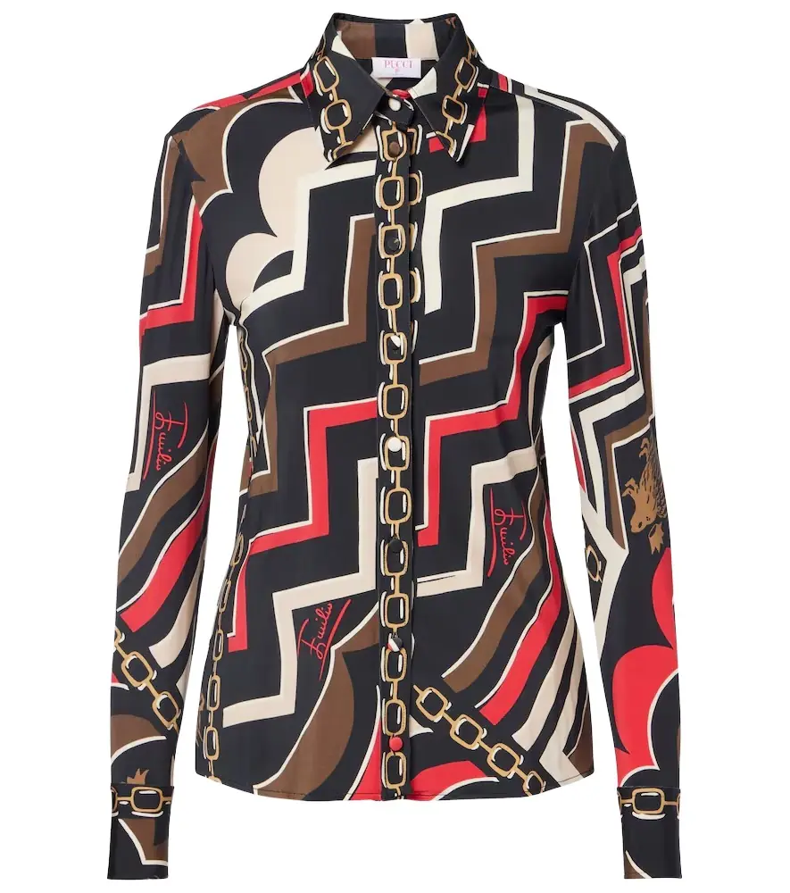 Pucci Istrice satin jersey shirt