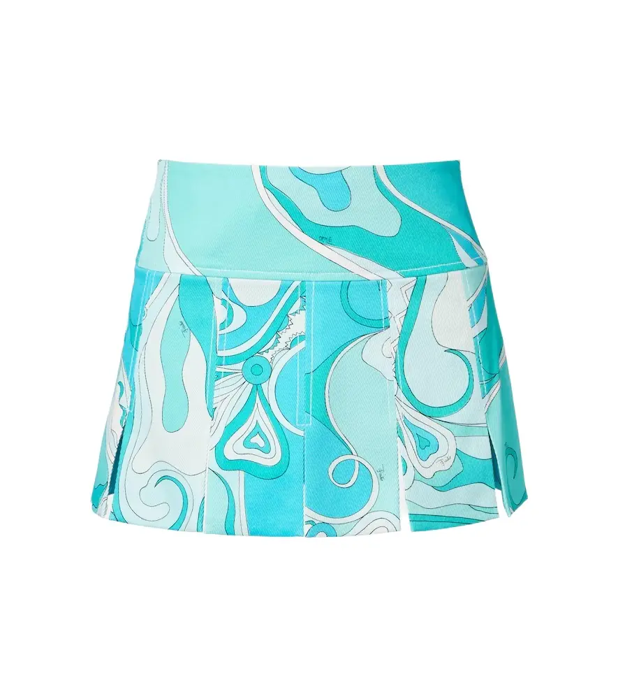 Pucci Orchidee cotton-blend gabardine miniskirt