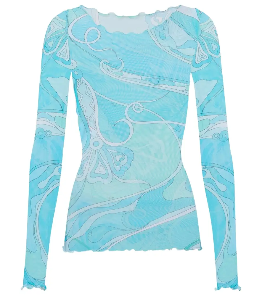 Pucci Orchidee sheer top