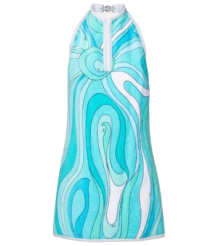 Pucci Iride halterneck cotton terry minidress
