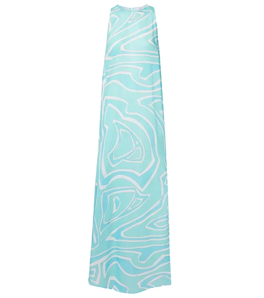 Pucci Labirinto cotton gauze maxi dress