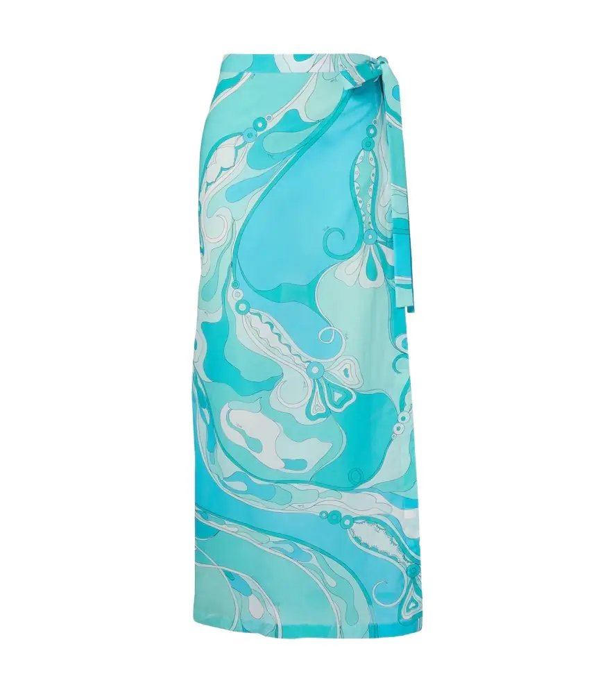 Pucci Orchidee cotton beach cover-up