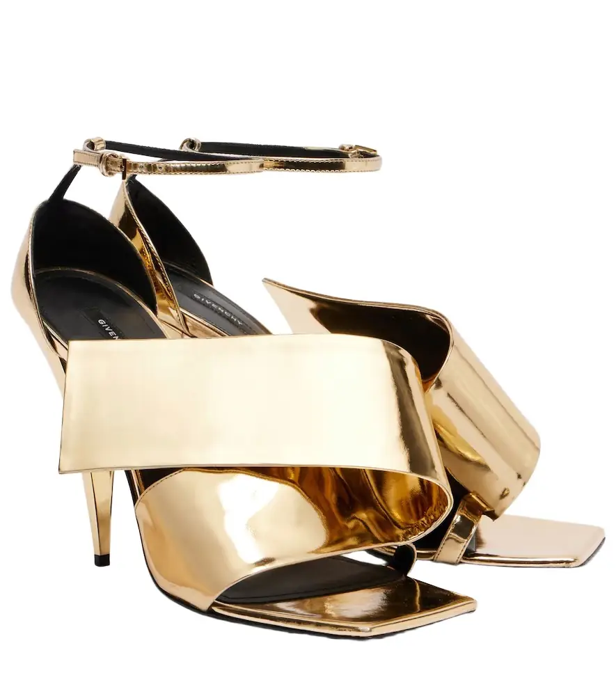Givenchy Sliced Square 90 patent leather sandals