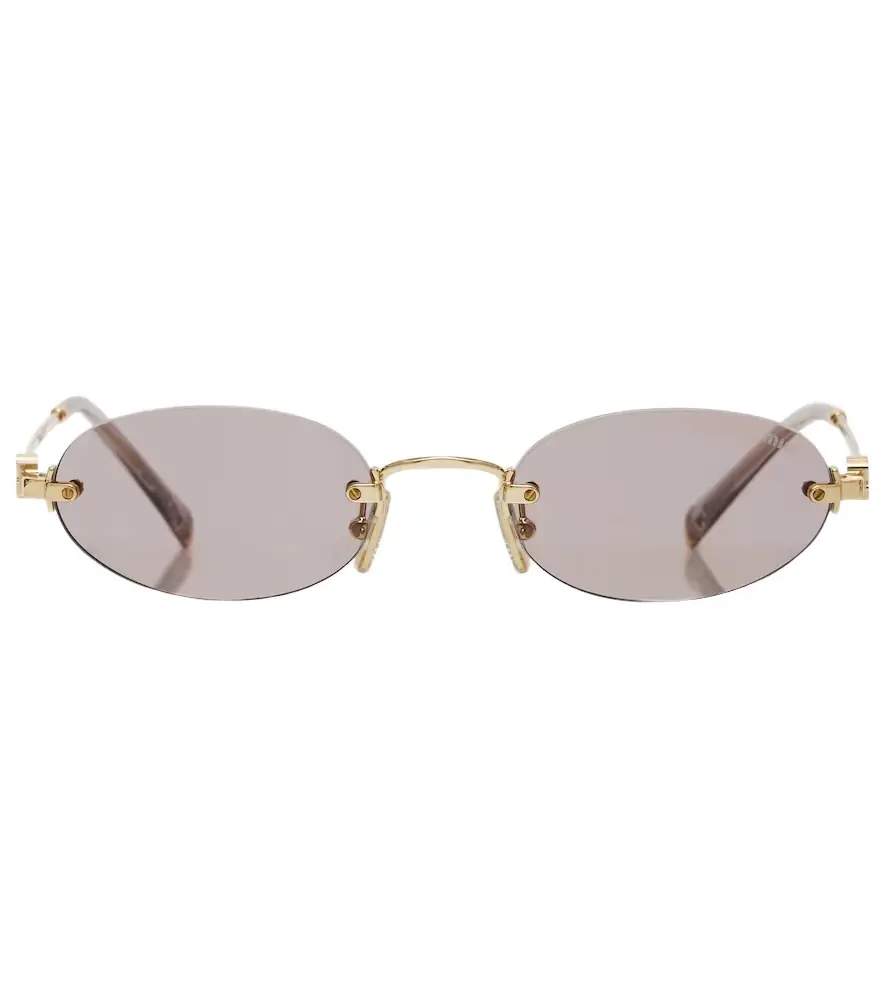 Miu Miu Logo oval sunglasses