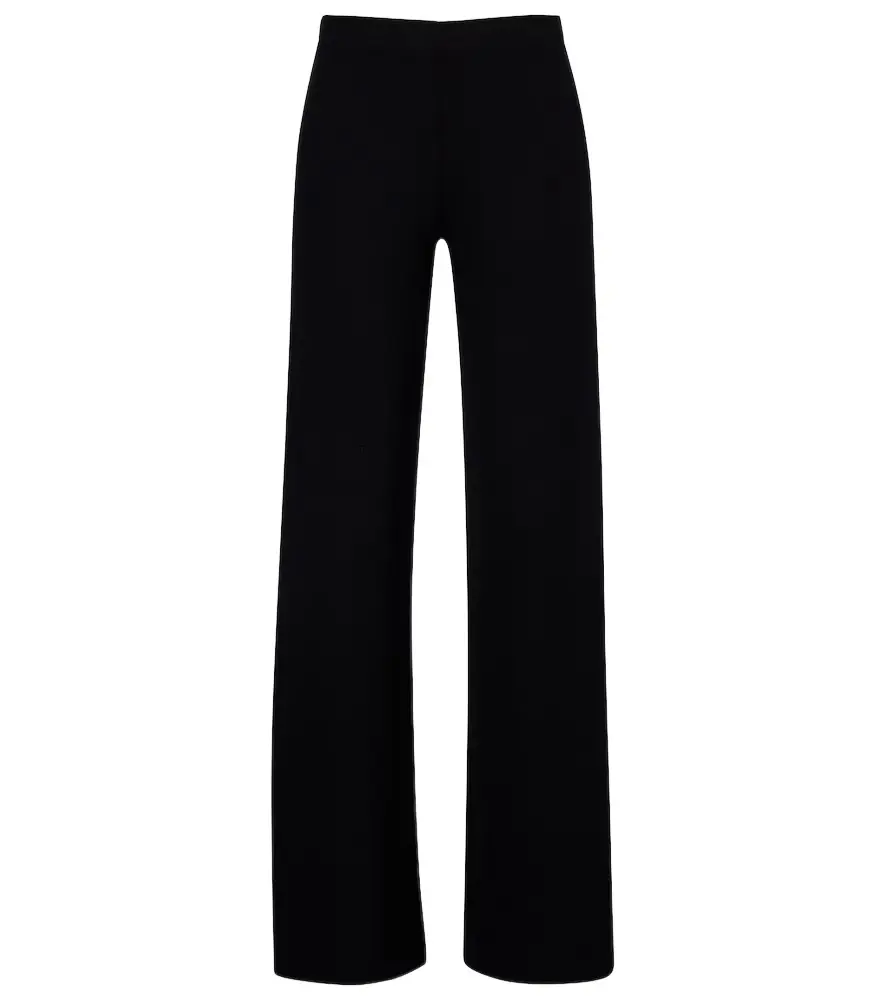 Leset Lauren mid-rise jersey wide-leg pants