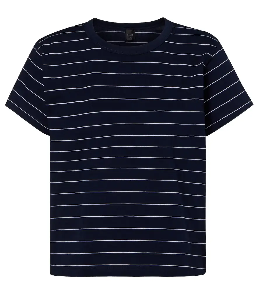 Leset Margo striped cotton jersey T-shirt