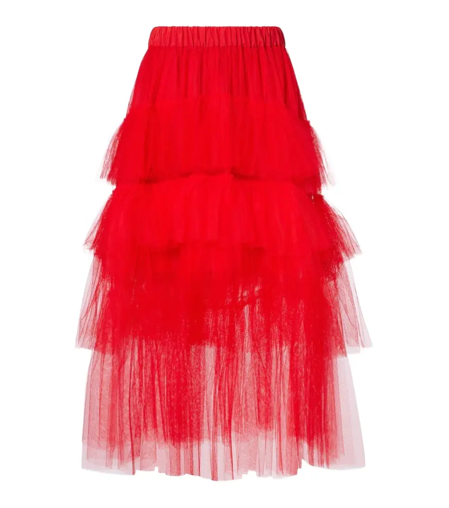 Simone Rocha Tiered tulle midi skirt