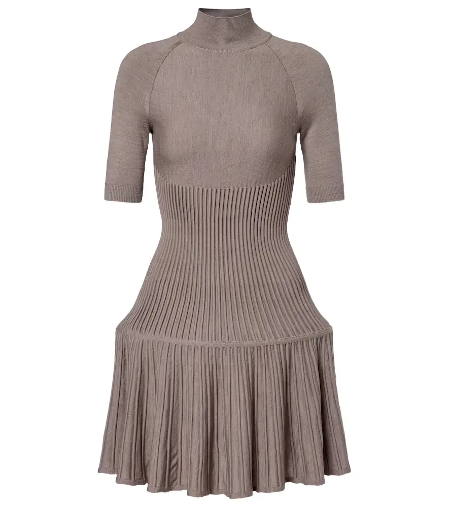 Alaia Alaïa Ribbed-knit wool-blend minidress