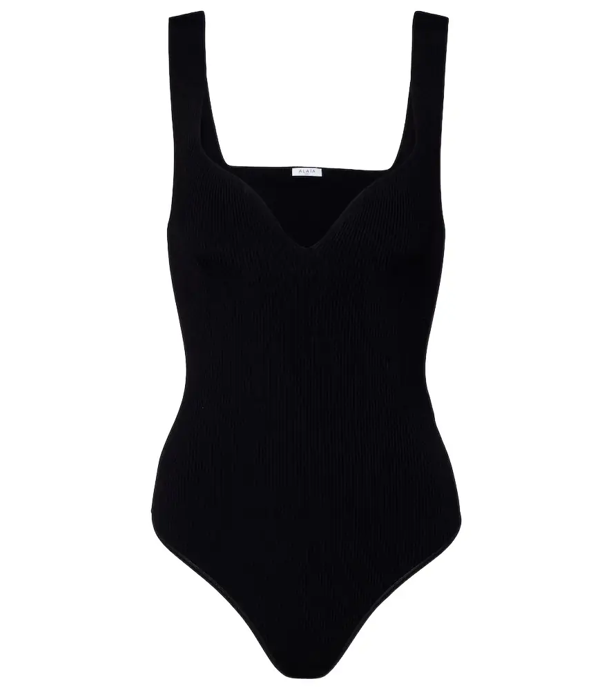Alaia Alaïa Ribbed-knit bodysuit