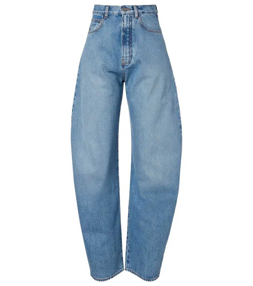 Alaia Alaïa High-rise barrel-leg jeans