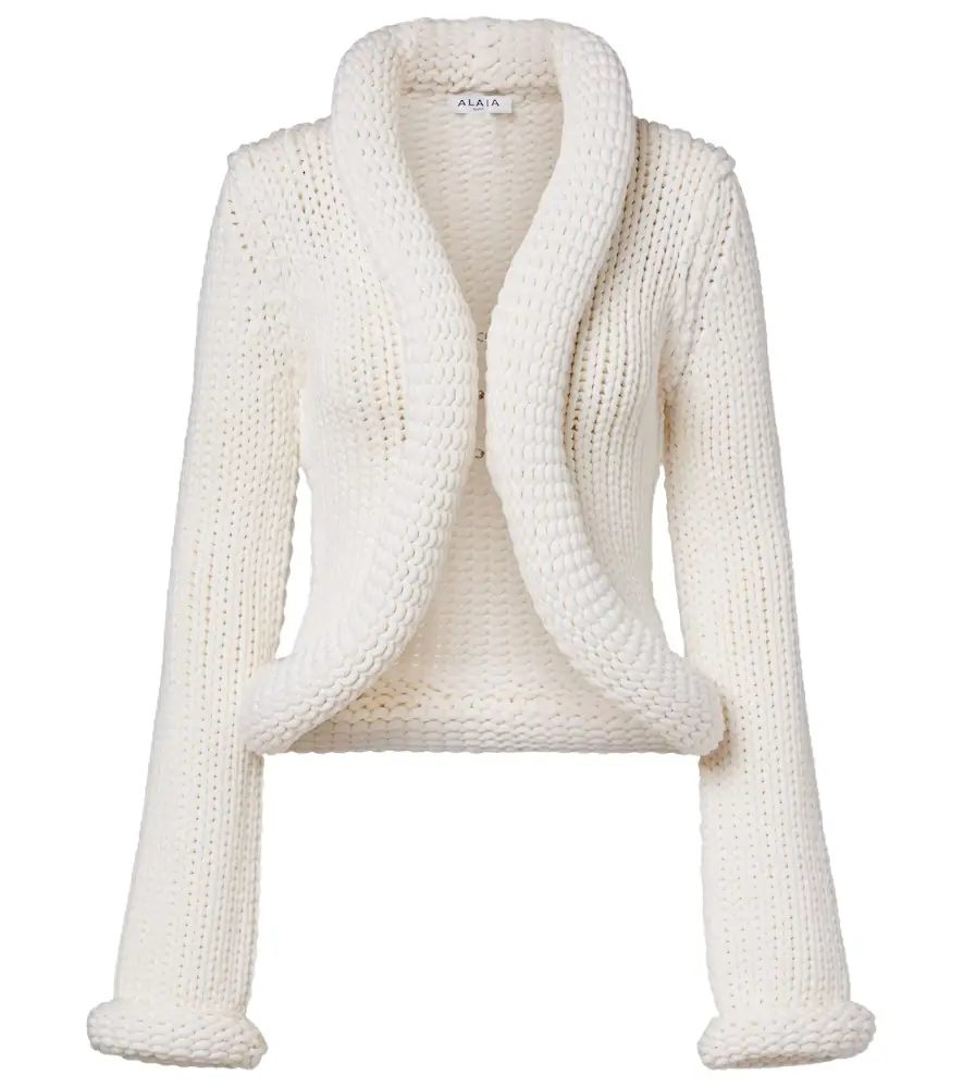 Alaia Alaïa Padded wool-blend cardigan