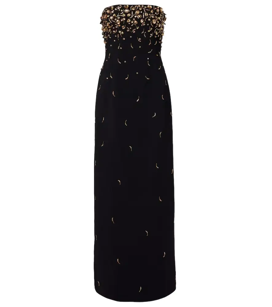 Simkhai Reign embellished crêpe bustier gown