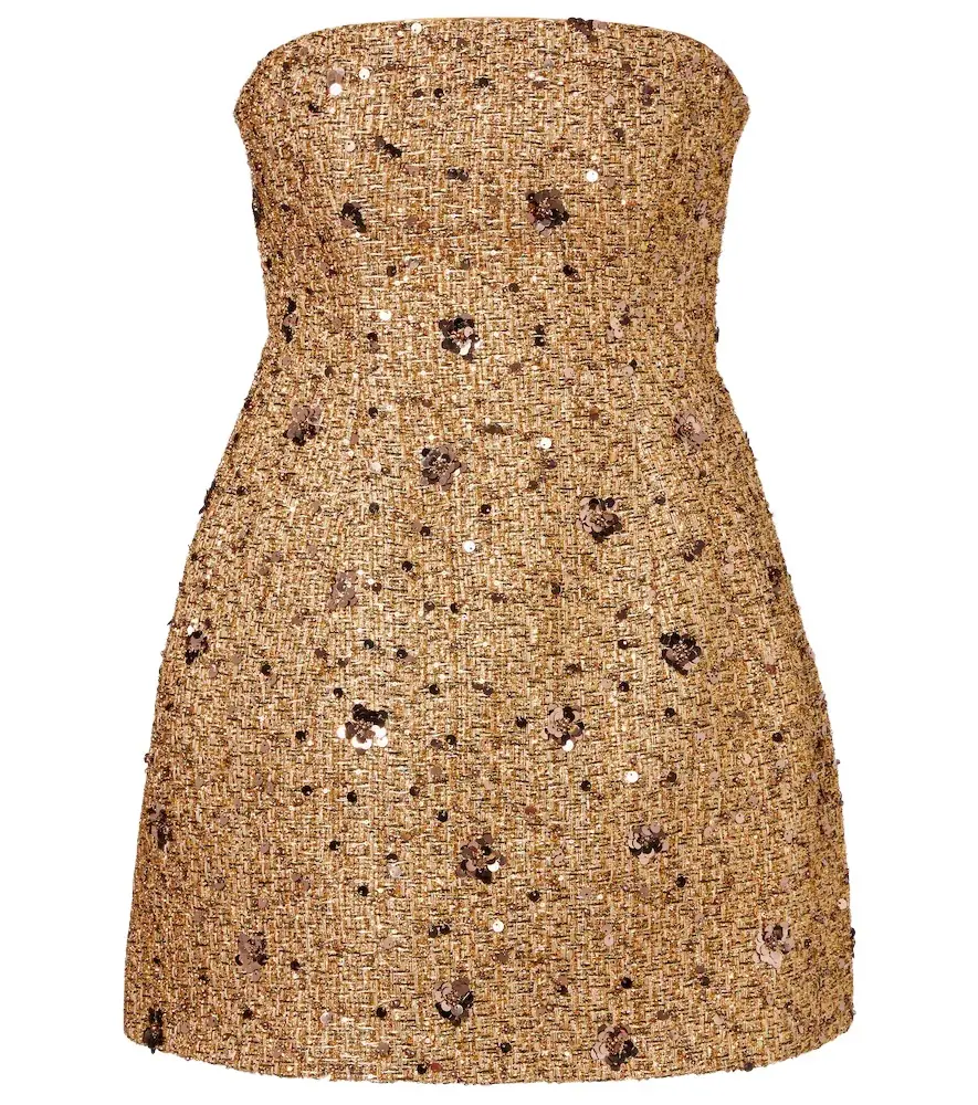 Simkhai Kit sequined tweed bustier dress