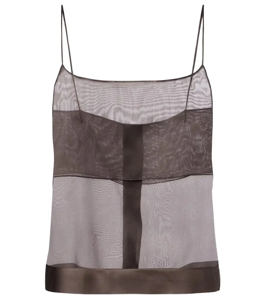 Calvin Klein Collection Carmen sheer silk camisole