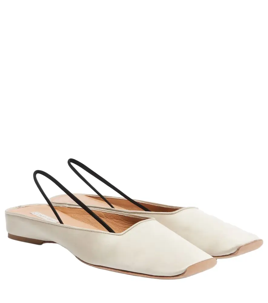 Calvin Klein Collection Kate leather slingback flats