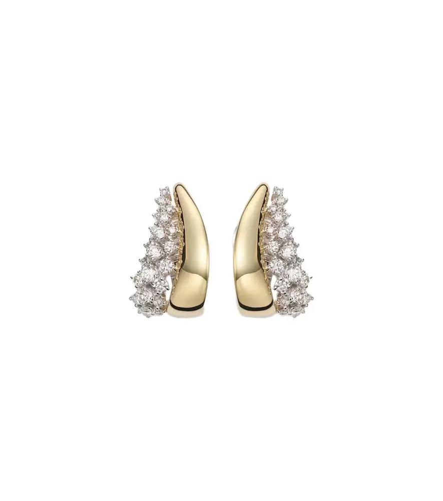 Yeprem Golden Strada 18kt yellow and white gold earrings with diamonds