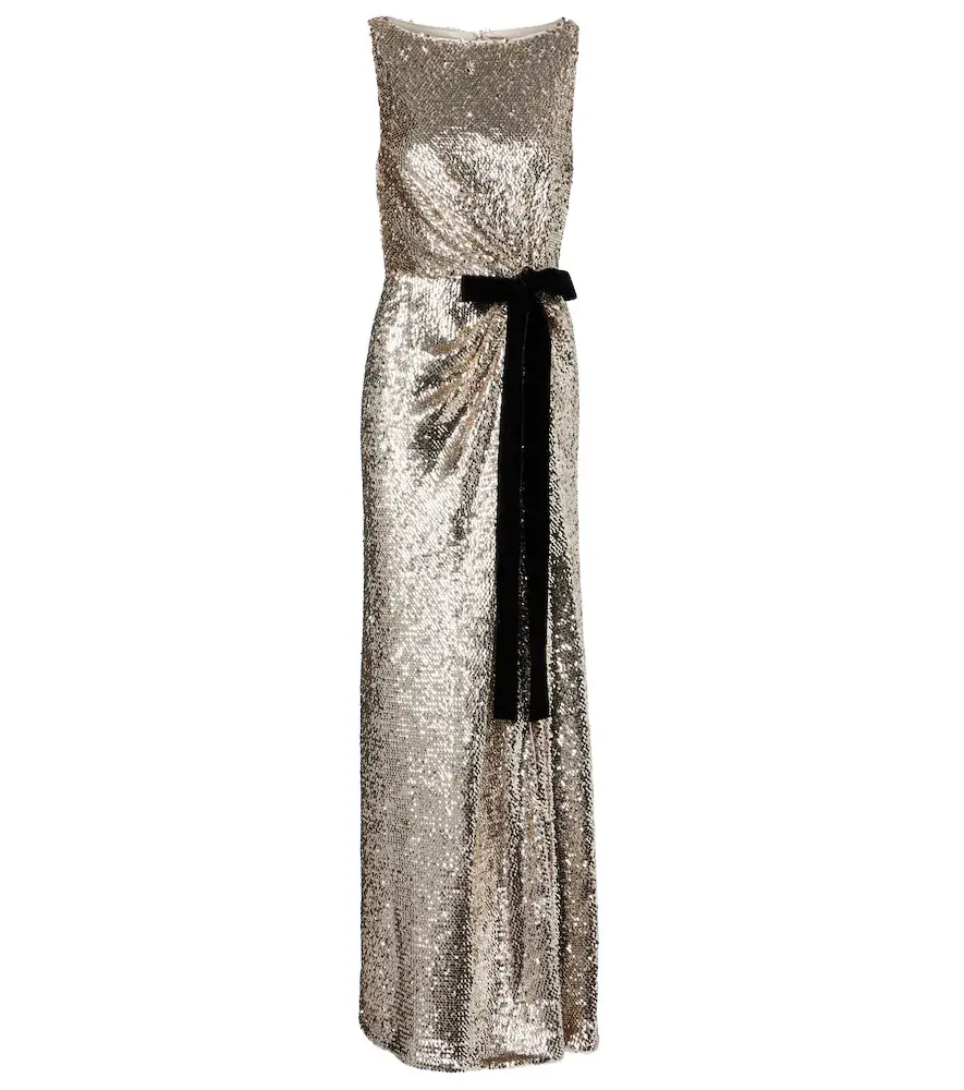 Simkhai Felicity draped sequined gown