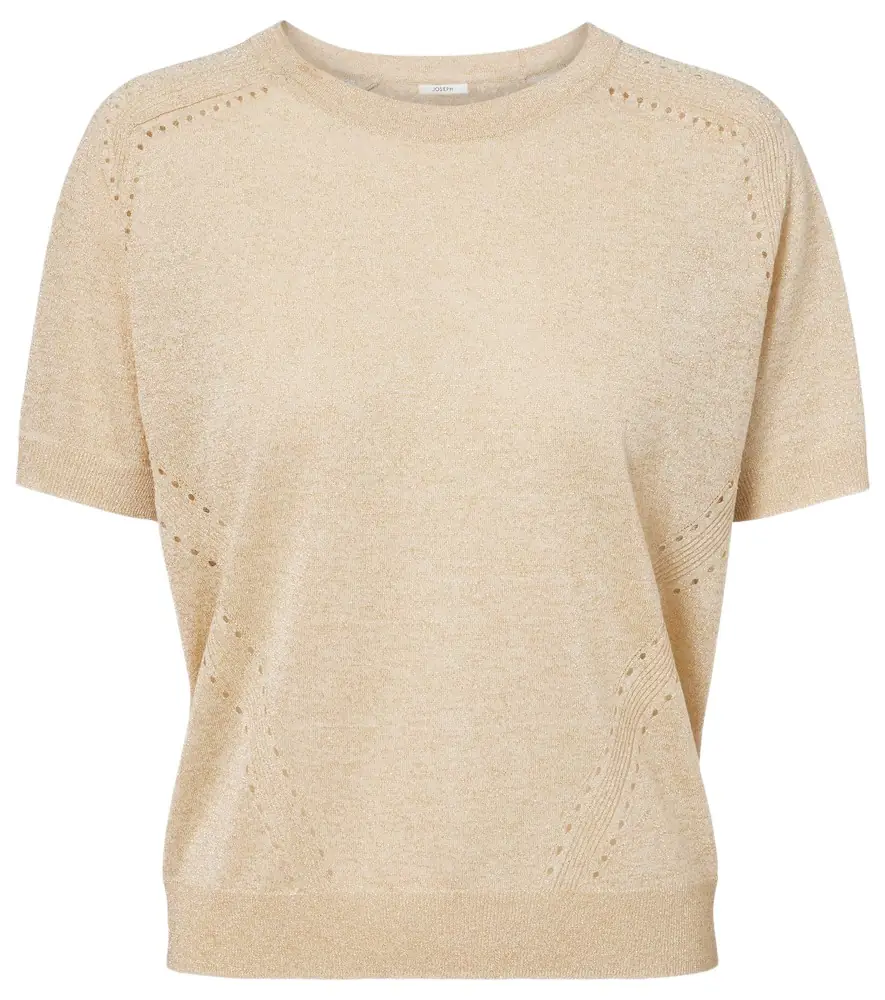 Joseph Lille knitted lamé top