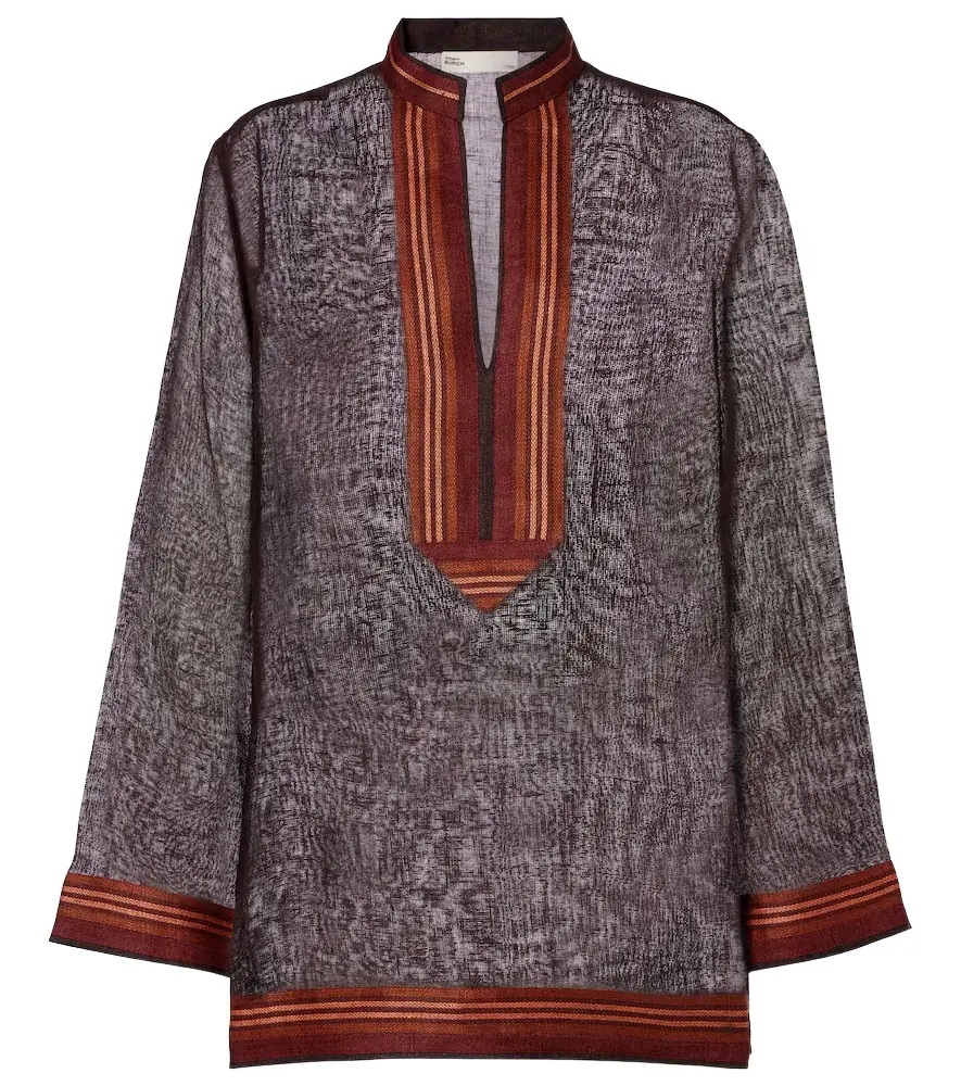 Tory Burch Sheer linen kaftan