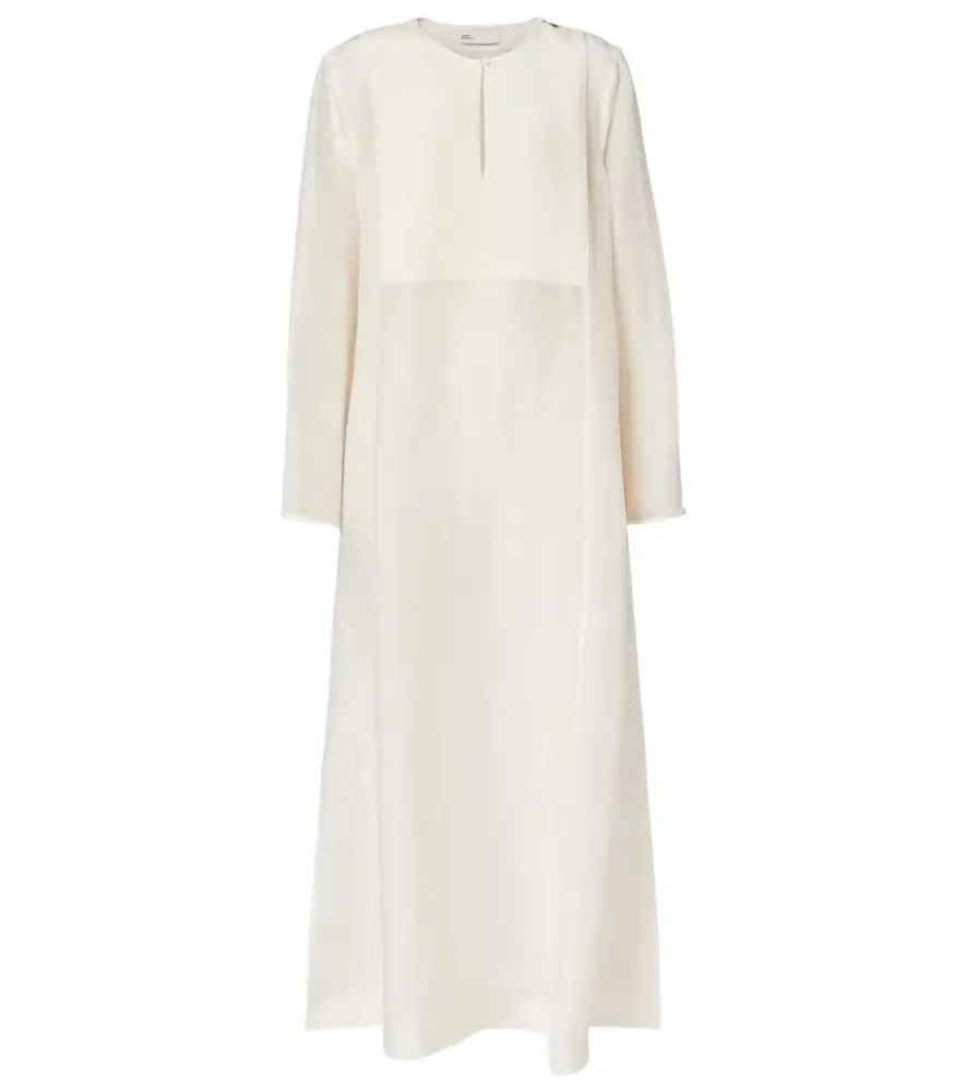 Tory Burch Pleated linen and silk kaftan