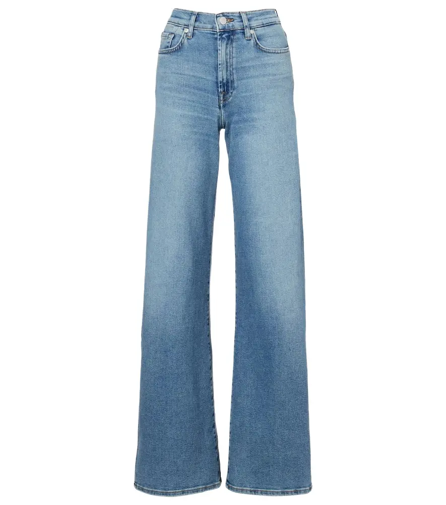 7 For All Mankind Lotta high-rise wide-leg jeans