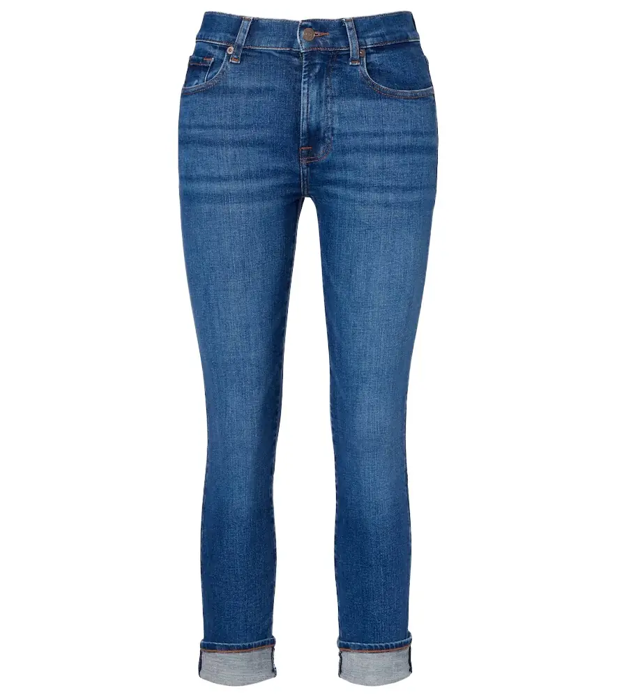 7 For All Mankind Kimmie Straight mid-rise slim jeans