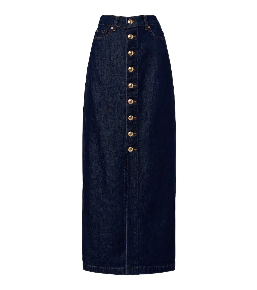 7 For All Mankind Denim maxi skirt