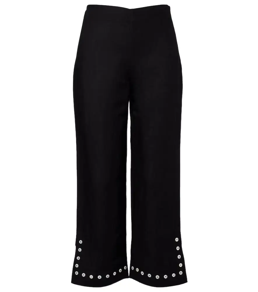 Staud Piha linen-blend flared pants