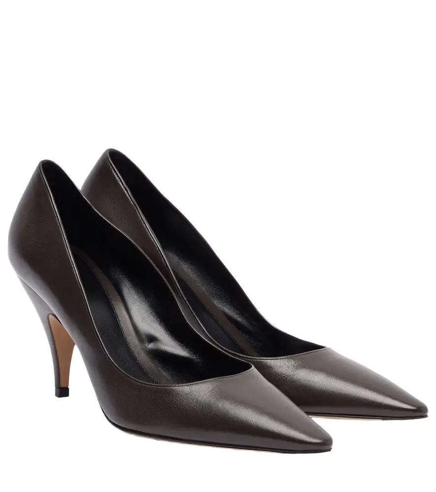 The Row Liisa 80 leather pumps