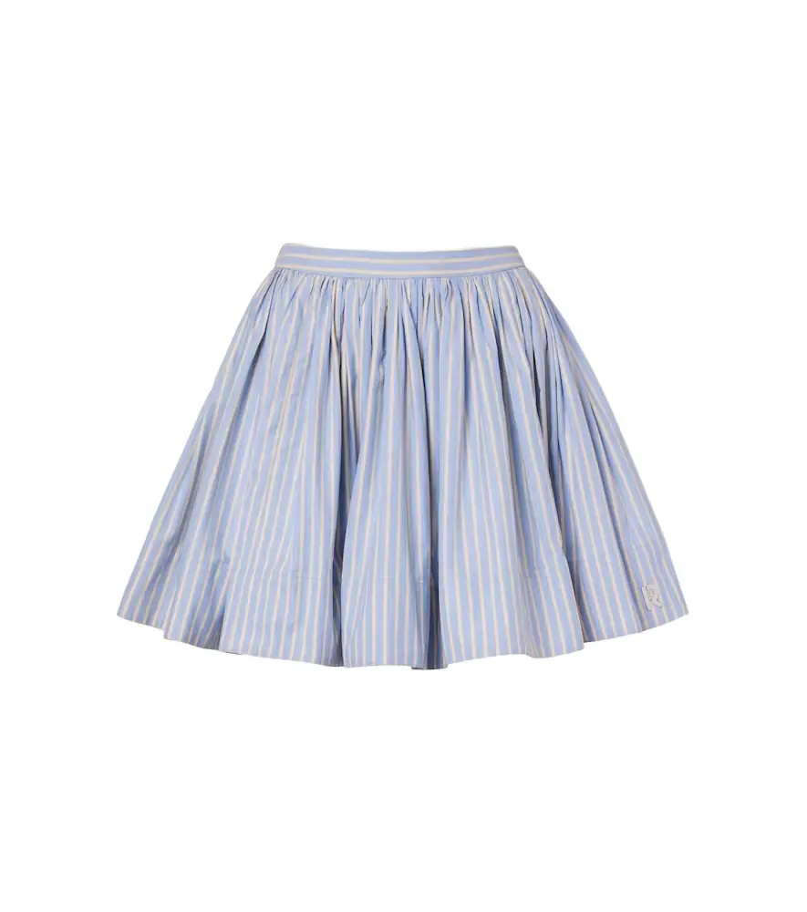 Rabanne Striped cotton miniskirt