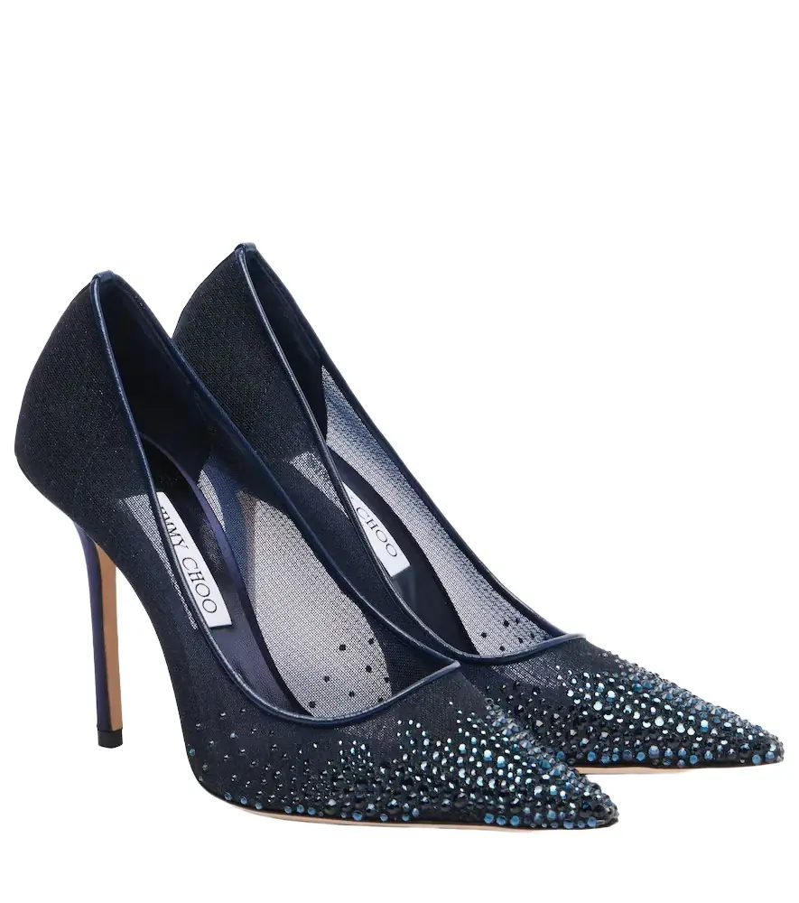 Jimmy Choo Love 100 crystal-embellished pumps