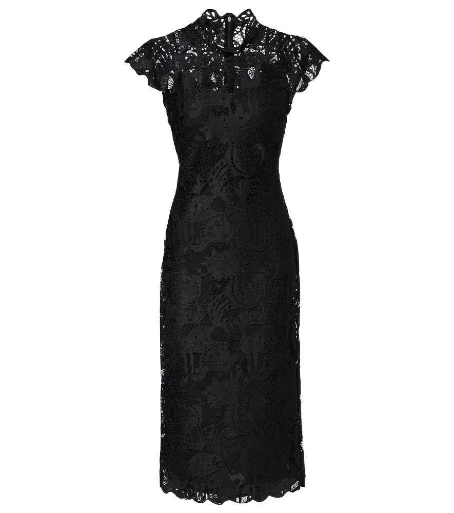 Staud Rosaline guipure lace cocktail dress