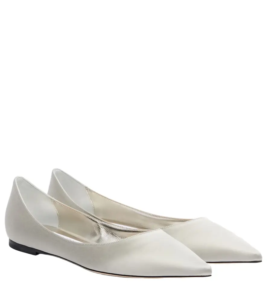 Jimmy Choo Love satin ballet flats