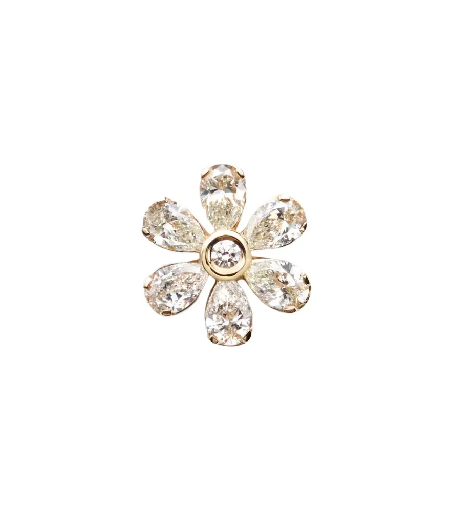 Sophie Bille Brahe Cosmos Diamant 18kt gold single earring with diamonds