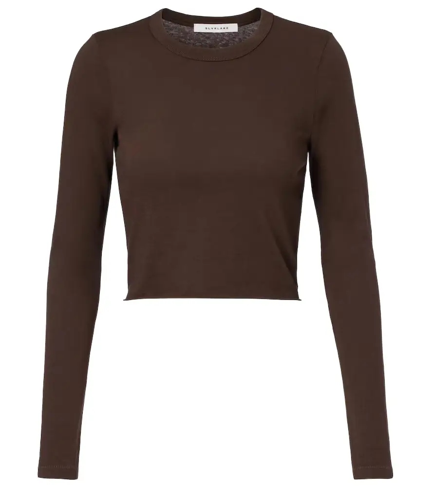 Slvrlake Baby cropped cotton jersey T-shirt