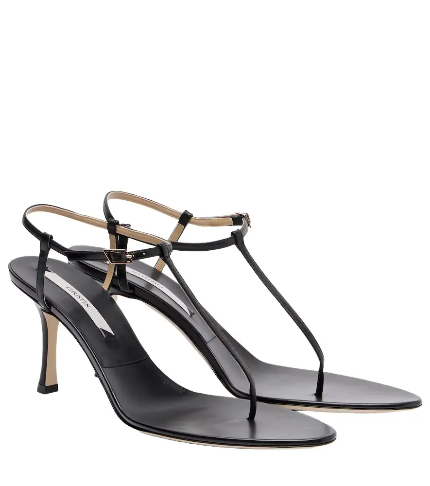 Christen Mono Strap 75 leather thong sandals
