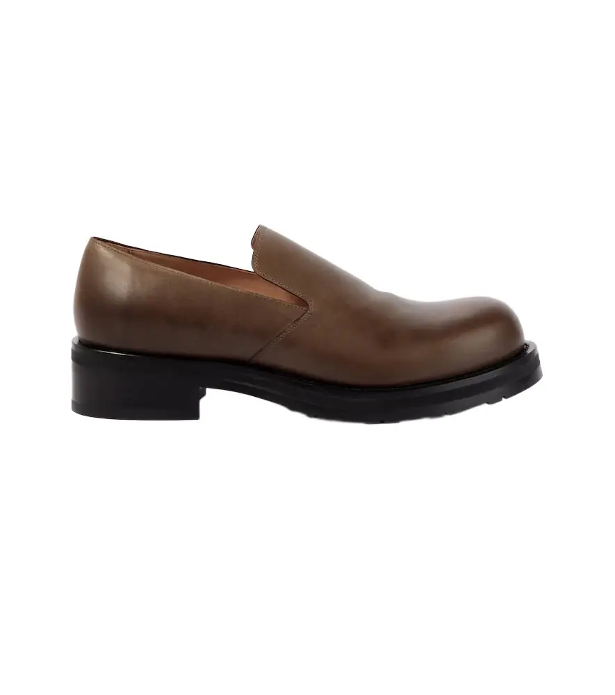 The Row Leather slip-on shoes